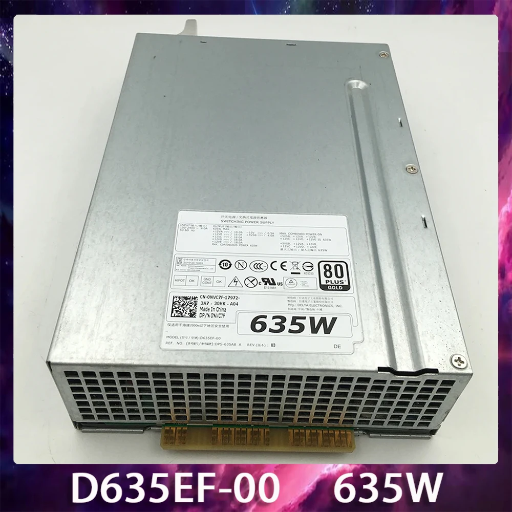 

D635EF-00 For DELL T5600 T3600 635W Workstation Power Supply NVC7F 0NVC7F