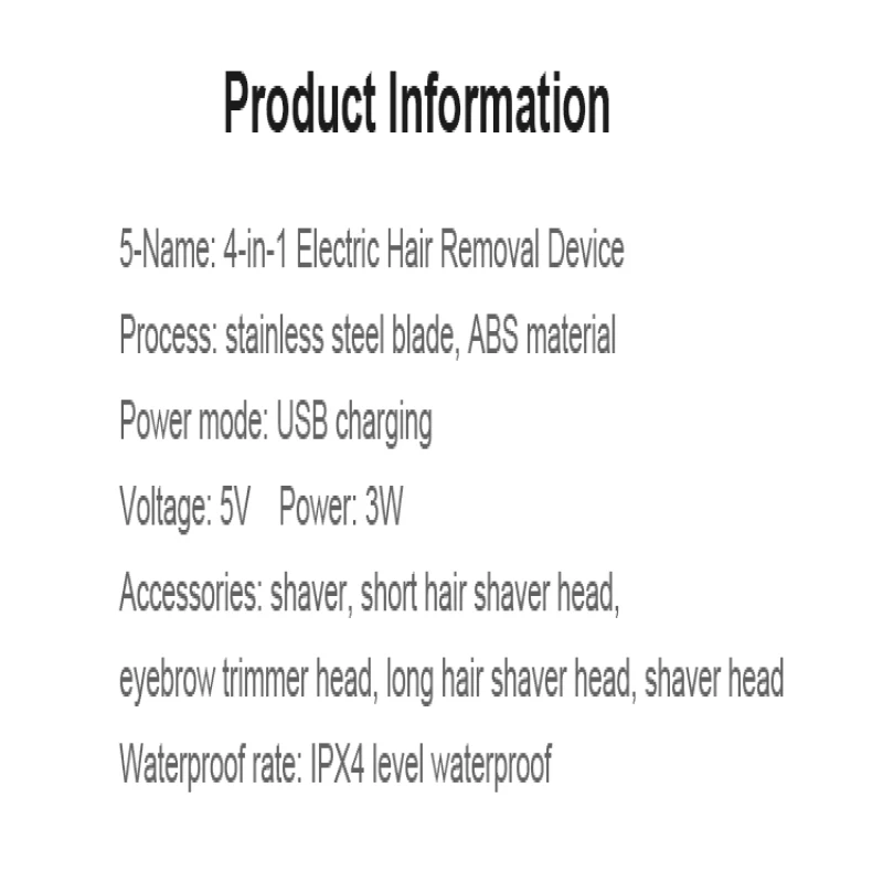 Многофункциональное перезаряжаемое женское устройство для удаления волос, многофункциональная бритва