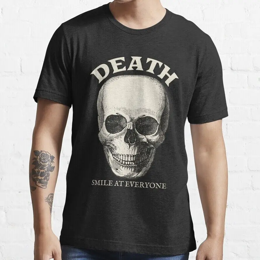 Death Smile To Everyone Essential    Unisex summer T-shirt Cotton fashion couple clothes