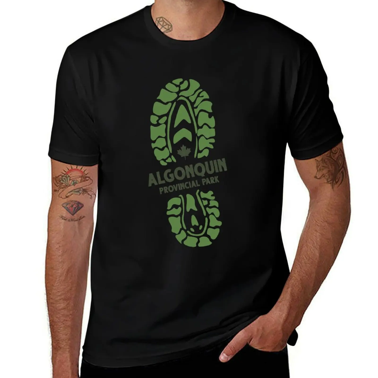 Algonquin Provincial Park Ontario Canada - ON Hiking Boot T-Shirt Basic Solid Color Short Sleeve T-Shirt