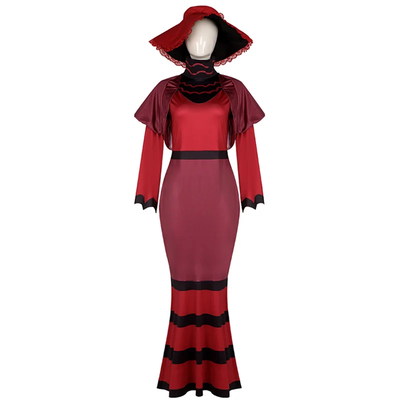 Anime Rosie Cosplay Costume Adult Women Dress Demon Ceremonial Robe Clothing Hat Accessorys Suit Halloween Carnival Outfits