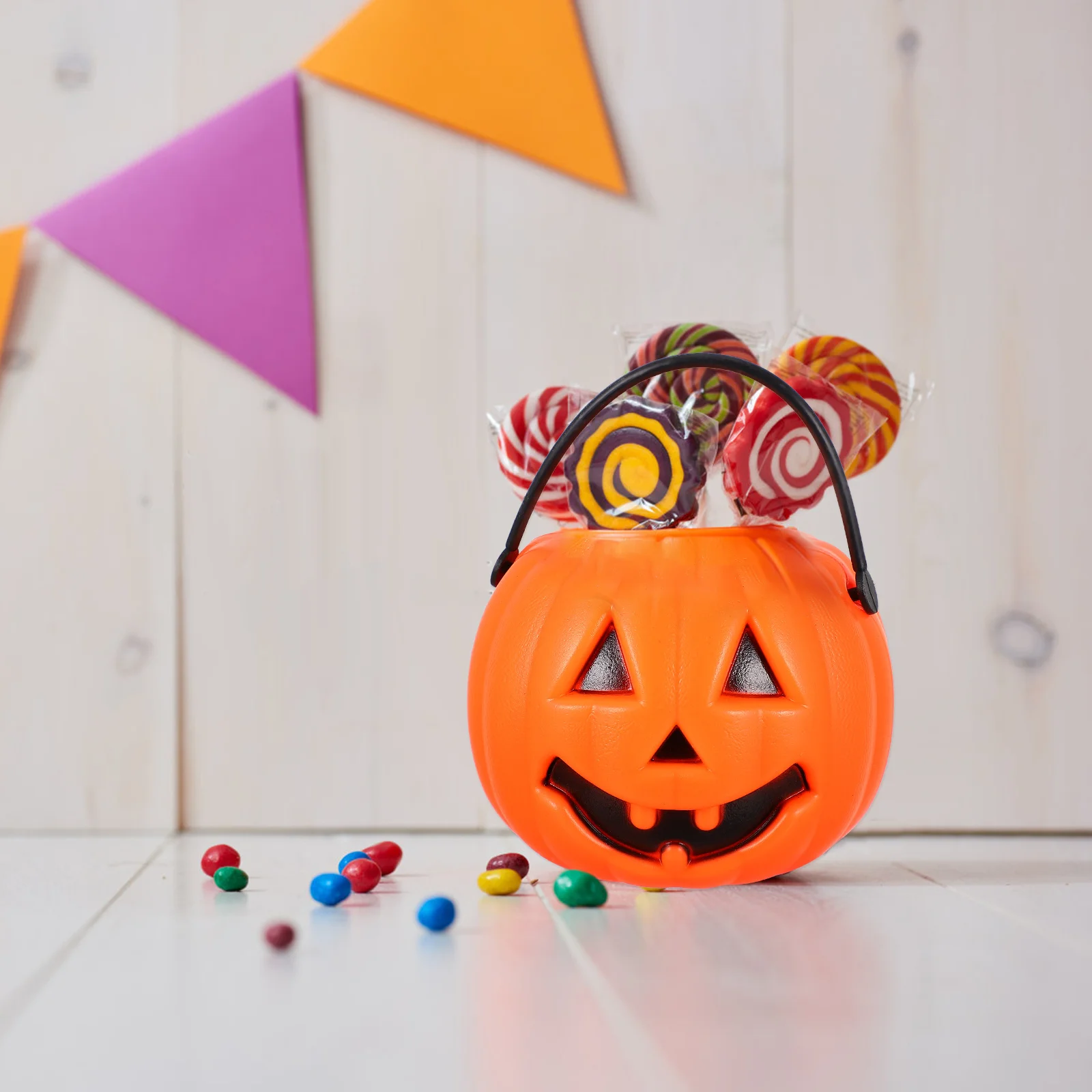 

12Pcs Pumpkin Candy Buckets Halloween Props Lightweight Active Atmosphere for Holiday Celebrations Gift Bucket
