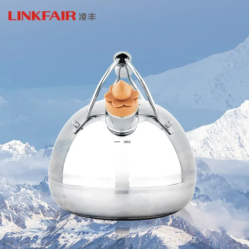 LINKFAIR-hervidor de agua de alta presión de acero inoxidable 304 para estufa de Gas, cocina de inducción, ebullición rápida, gran altitud, 5L