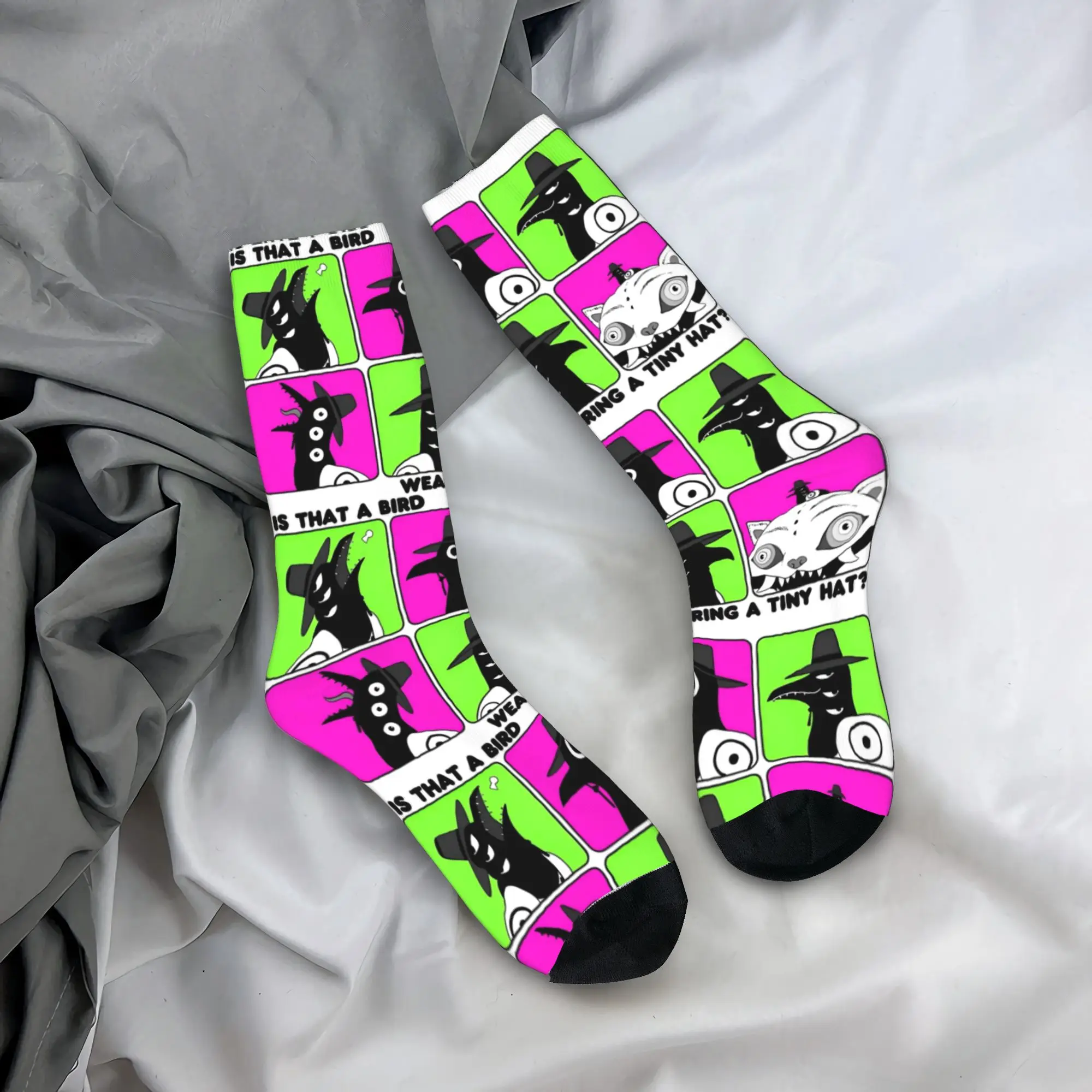 

Kpop Demon Hunters носки с птицами и тиграми, зимние чулки, современные дышащие носки для пар, нескользящие носки с графическим рисунком для скалолазания