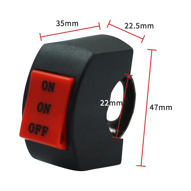 LED Headlight Switches Far Near Three Line Motorcycle Handlebar Control Switch Button Driving Light Switch Motorbike Button image 3