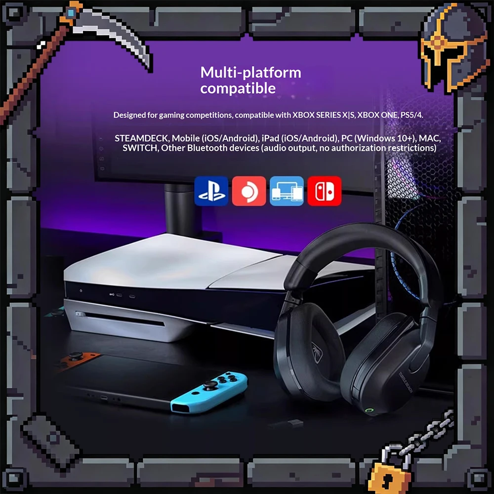 

Игровые наушники Turtle Beach STEALTH 2.4G Bluetooth с двойным режимом работы, беспроводные наушники третьего поколения с блоком генерации звука, подарки