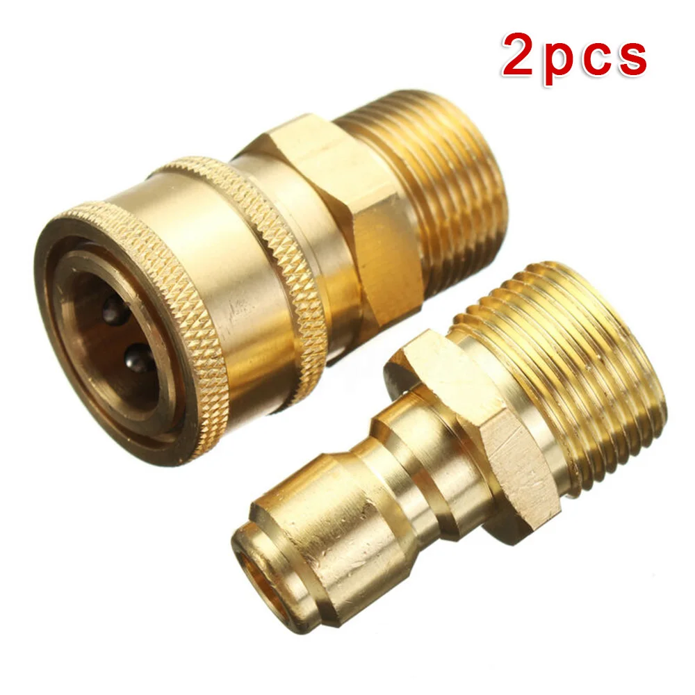 

14.8mm Connector 3/8" Coupling Male To M22 Male Fitting Pressure Washer Set Threaded Joint Useful High Quality