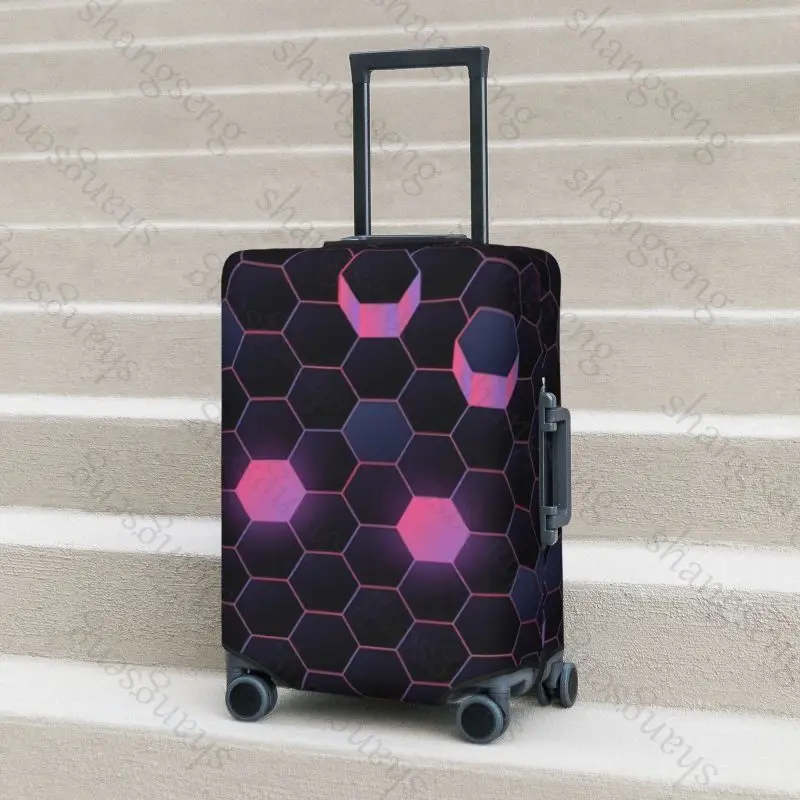 Honeycomb pattern Thick Elastic Luggage Protective Cover Zipper Suit For 18-32in Bag Suitcase Covers Trolley Cover Travel