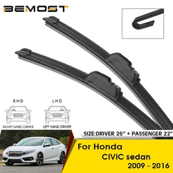 Car Wiper Blades For Honda CIVIC sedan 2009-2016 Windshield Windscreen Front Window Blades 26
