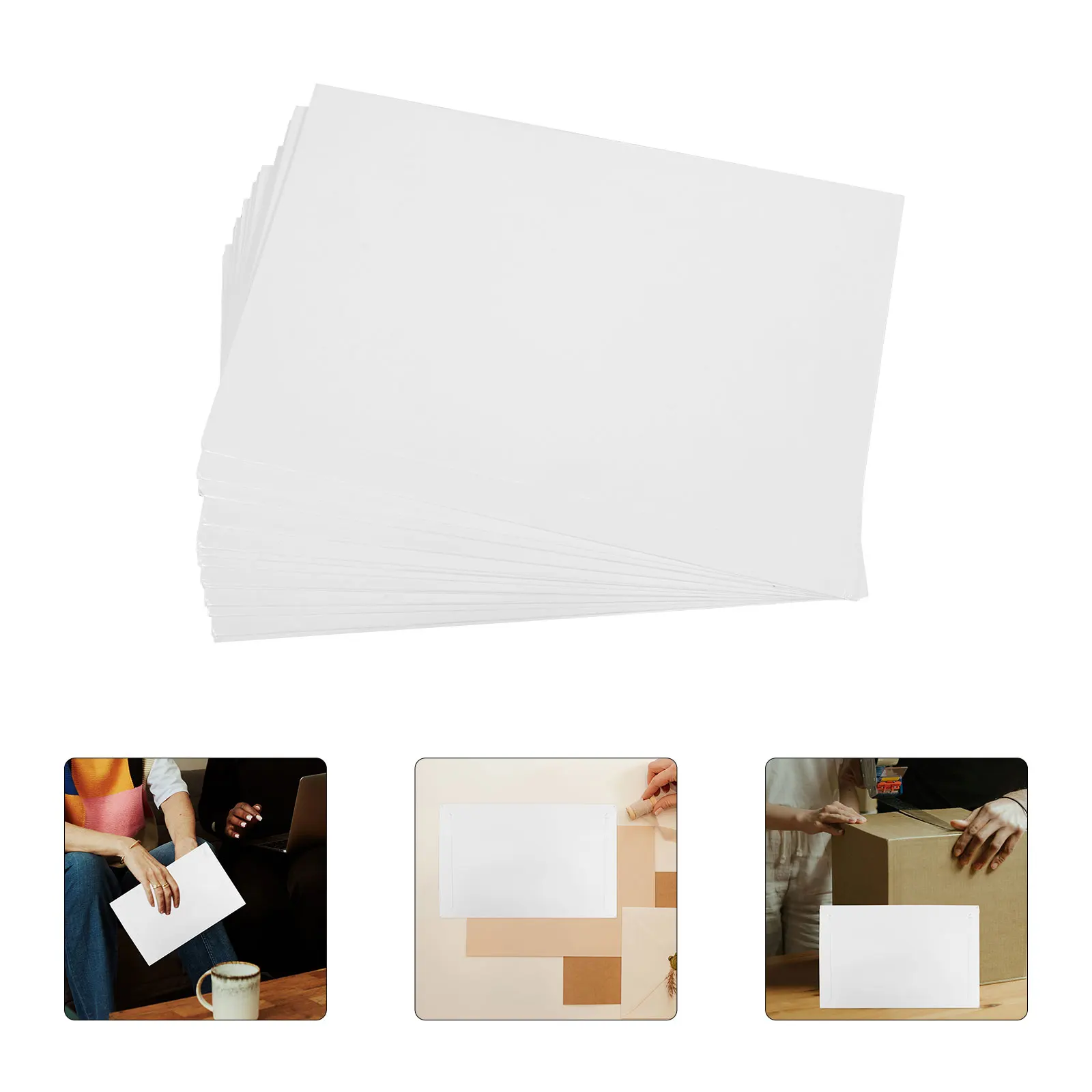 15pcs Self Seal White Cardboard Envelopes Stay Flat Rigid Mailers Document Photo Shipping Packaging Flat Paperboard Mailers For