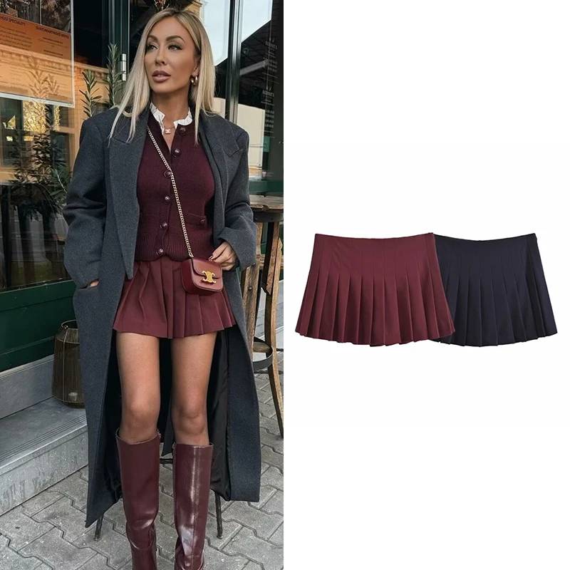 

Юбка, осенняя женская новинка 2024, мини-элегантная женская юбка, уличная модная юбка-джокер для молодых студентов