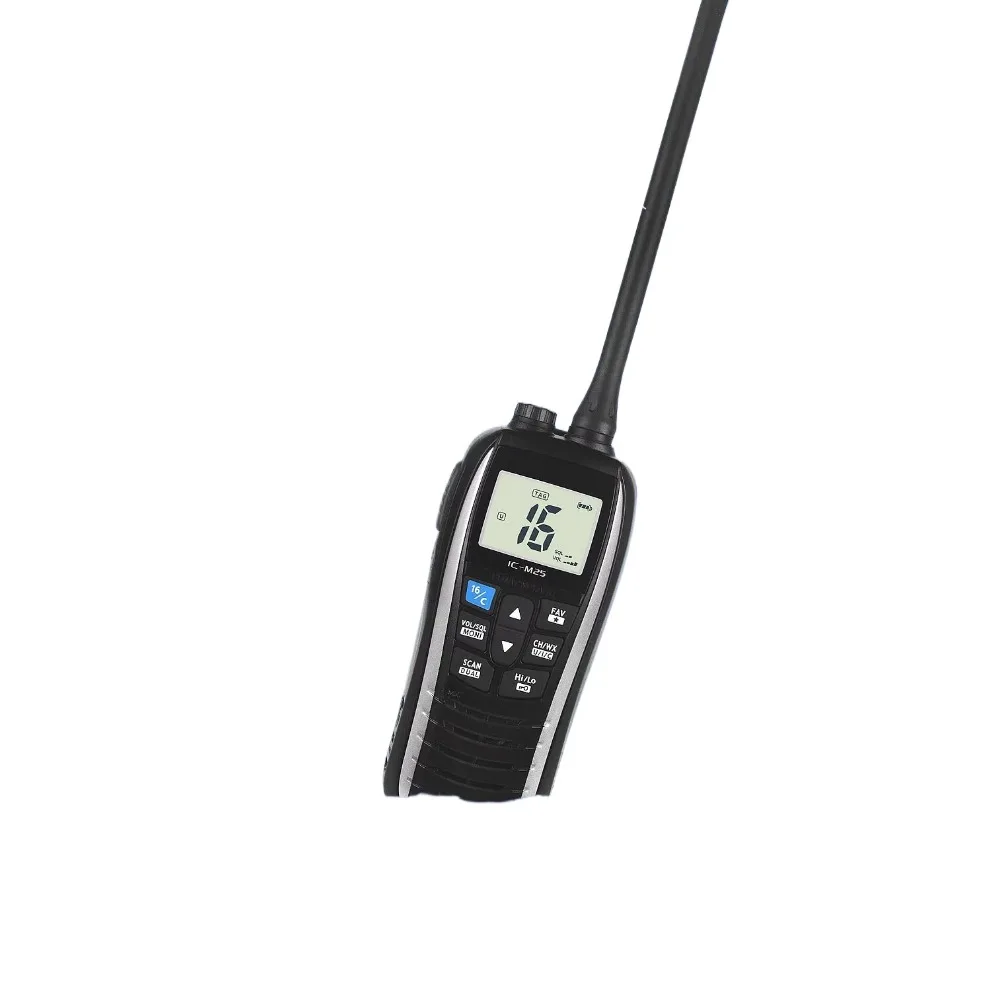 IC‑M25 Handheld Marine VHF Transceiver, Floating IPX7 Waterproof Two‑Way Radio For Maritime Ship Communication Equipment