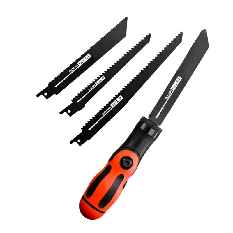 Changeable Handsaw Grip Handle Convenient & Flexible Handle Screwdriver Set for Precise Cutting Woodworking Tool
