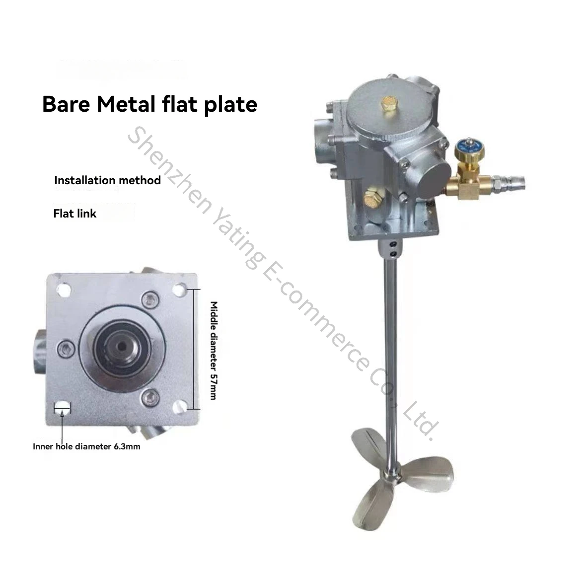 

Pneumatic Mixer 5-gallon (bare Metal) Stainless Steel Liquid Paint Laundry Detergent Mixer Commercial Variable Speed Small Mixer