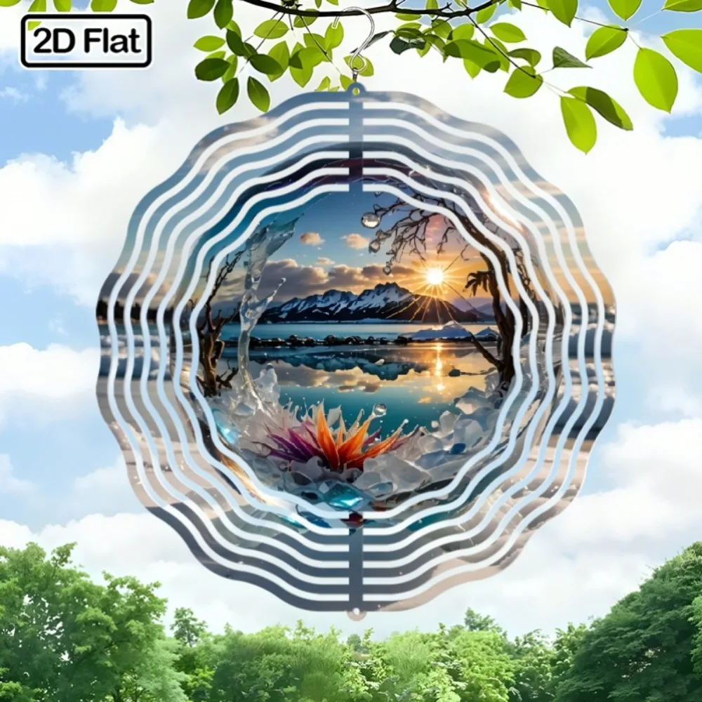 

Bohemian Wind Chime 360 Rotating Metal Wall Art for Outdoor Garden Patio Decor Perfect Spinning Gift Housewarming Easter