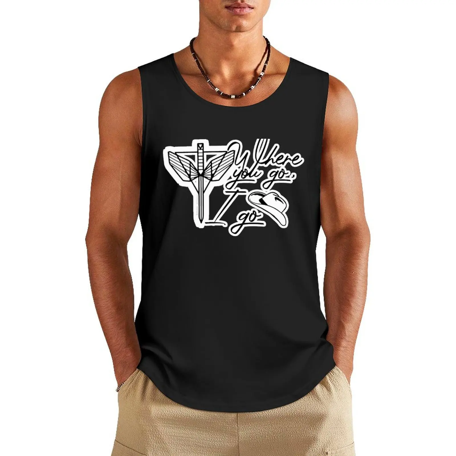 Wayhaught Angel's Shield Where You Go I Go Tank Top gym men Men sleeveless tee