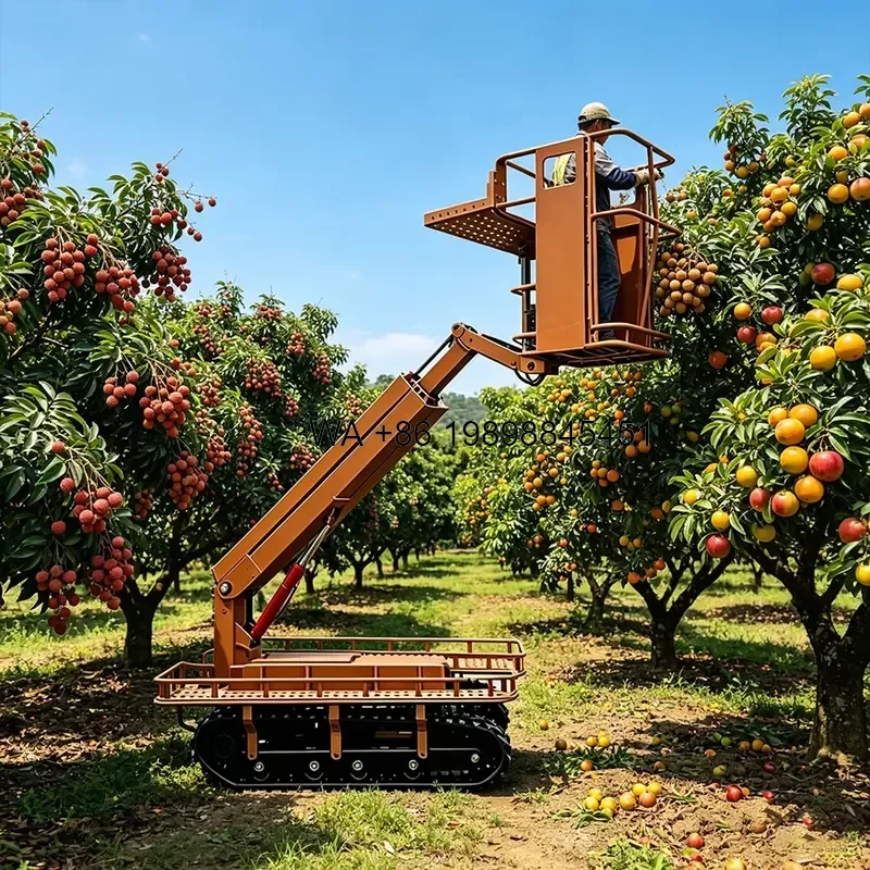 Wmwmnu Durable Self Propelled Crawler Orchard Lift Payload 2.5m Height for Tree Pruning