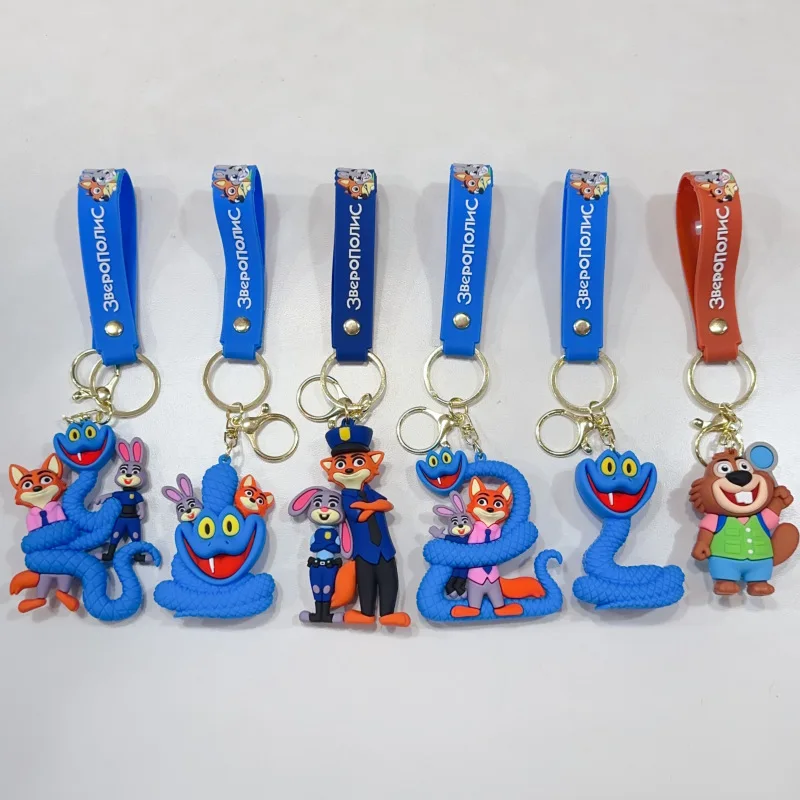 

New model Zootopia 2 New Character Gary Keychain - Cute Blue Snake PVC Figure, Backpack Charm Friend,Christmas Gift