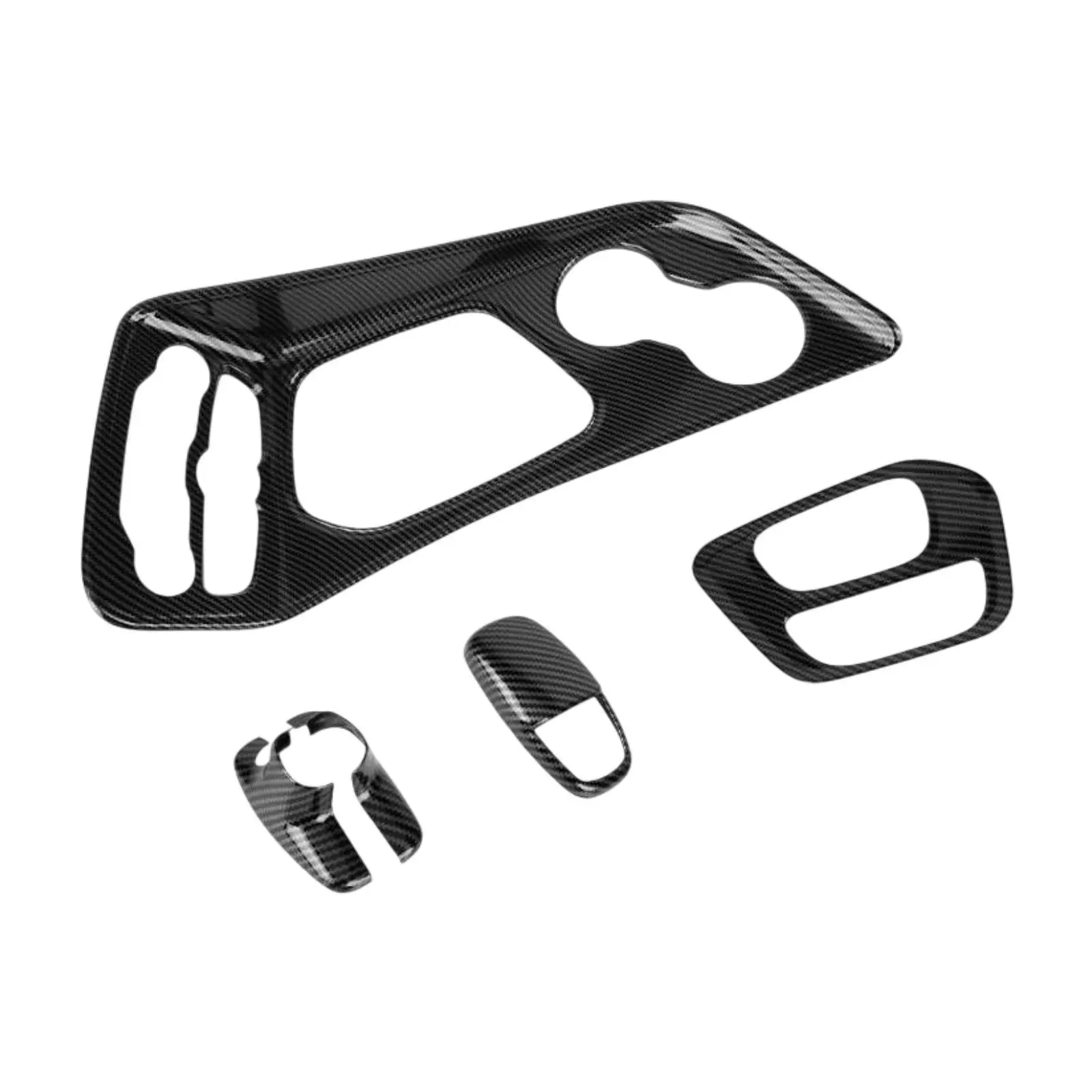 

5 Pieces Center Console Trim Easy to Install Decor Gear Shift Panel Shift Knob Cover Car Interior Trim for Dodge 2015-2023