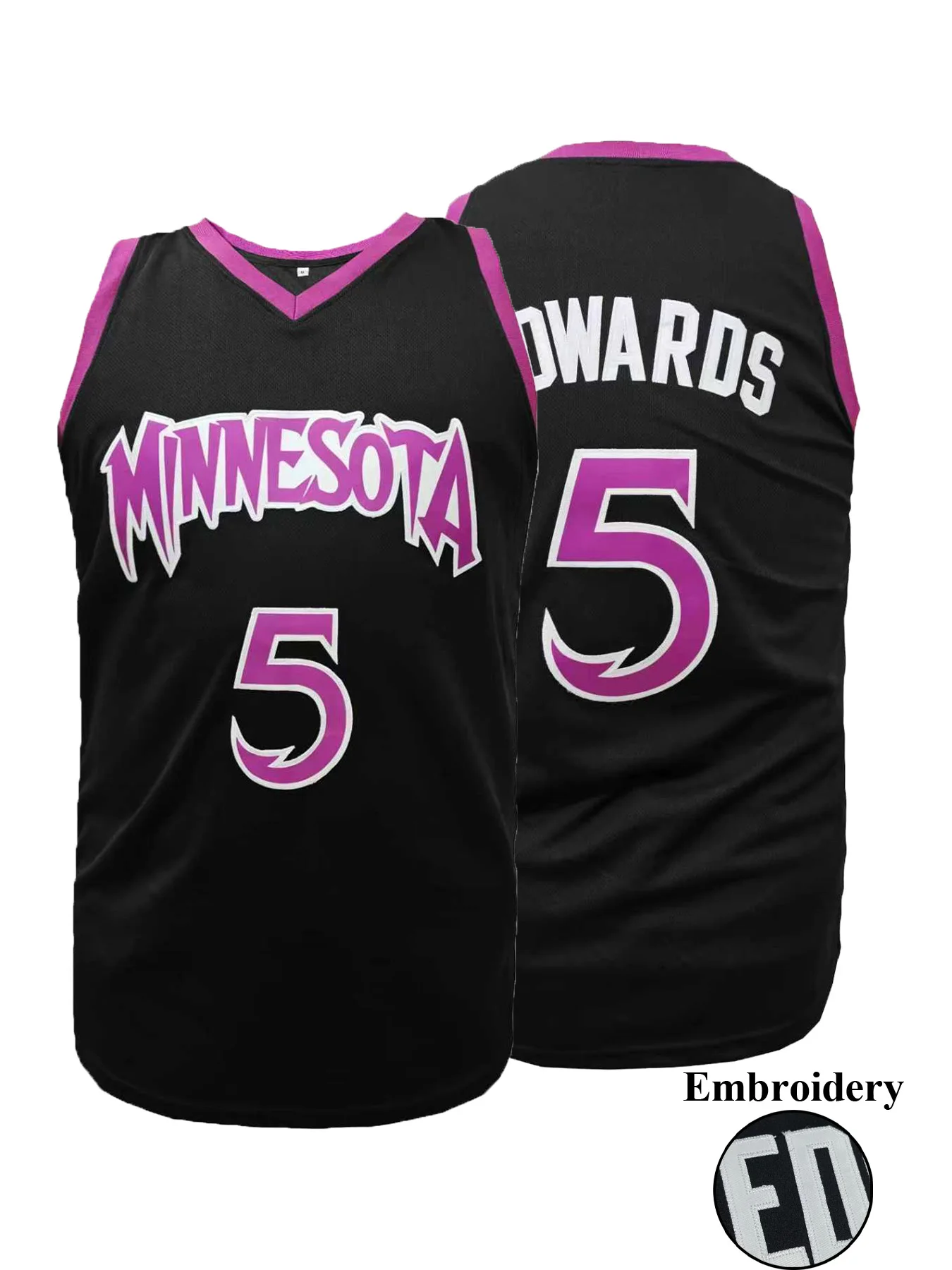 Maillot de basket-ball pour hommes # 5 T-shirt d'entraînement décontracté brodé, respirant, sans manches, unisexe, coupe ample