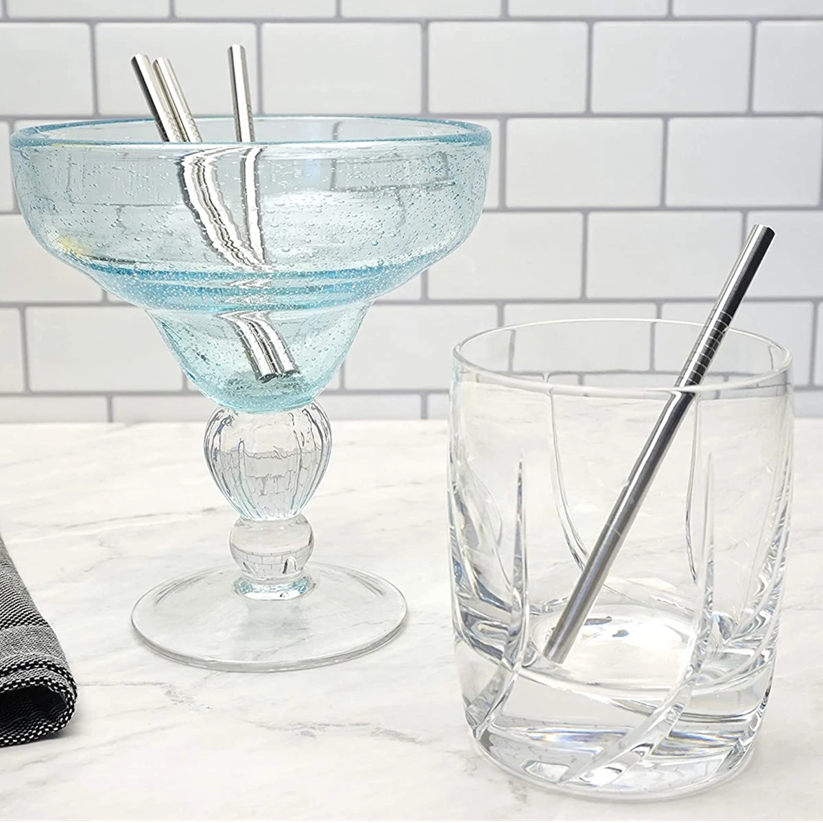 13/16cm Short 304 Stainless Steel Straws Metal Straws Reusable Drinking Straws For Cocktail Bar Party Eco-friendly Drinkware