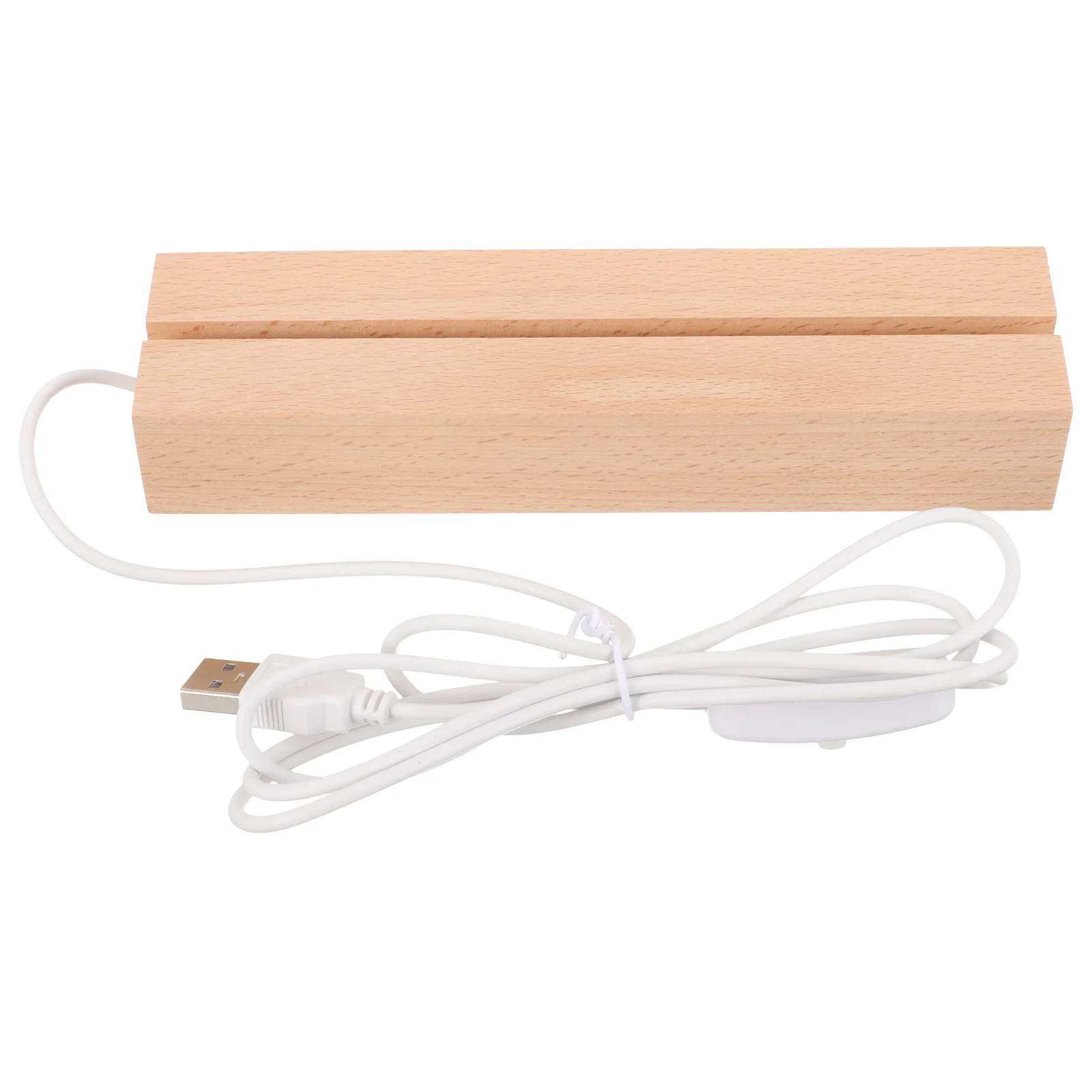 Rectangle LED Base USB Powered Display Stand for Glass Crystal Art Acrylic Night Light Base for Decorative Display