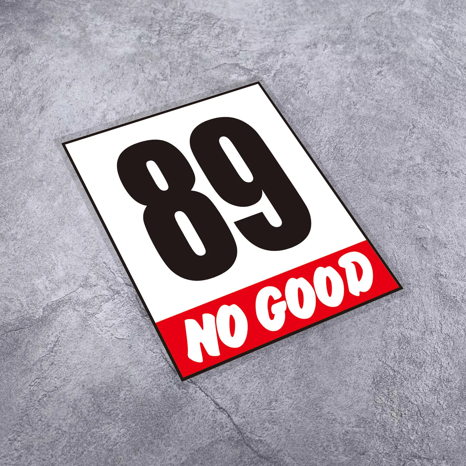 Car Styling Vinyl Stickers for No Good Racing 89 Custom Number Modified Sticker Applique Motocross Auto Door Window Body Decals