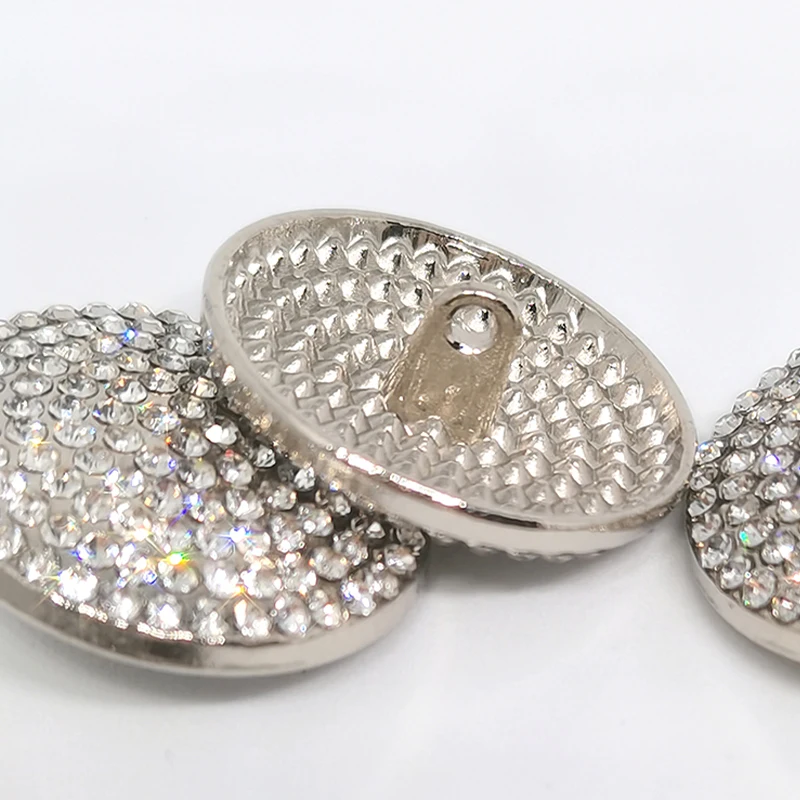 26MM Luxury Rhinestone Metal Round Big Buttons Of Clothing High Quality Fashion Decor Sewing Button For Women Coat Needlework