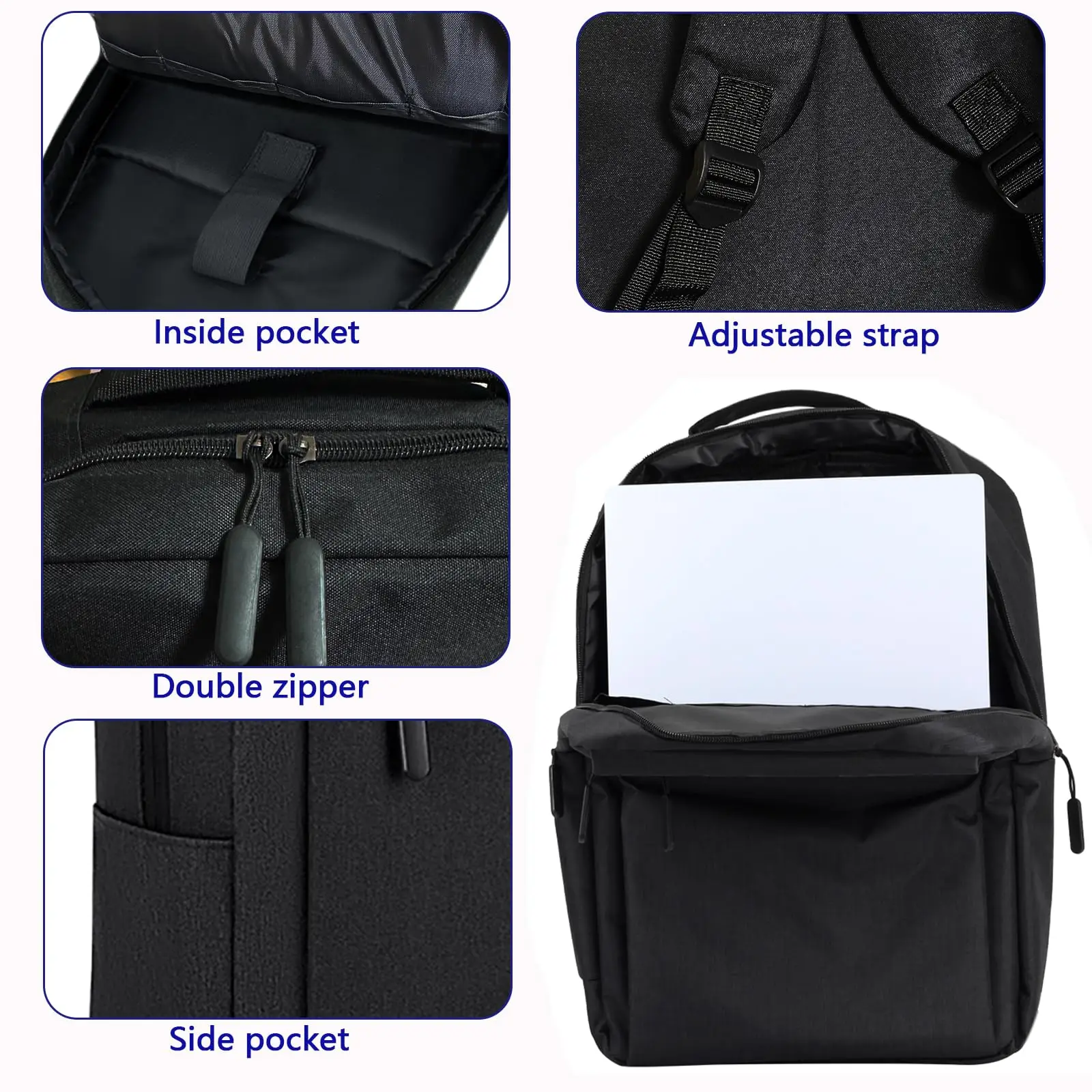 Mochila de viaje para juegos para PS5, bolsa de almacenamiento de Estuche de transporte protectora Compatible con consola PlayStation 5 para disco de juegos,Negro