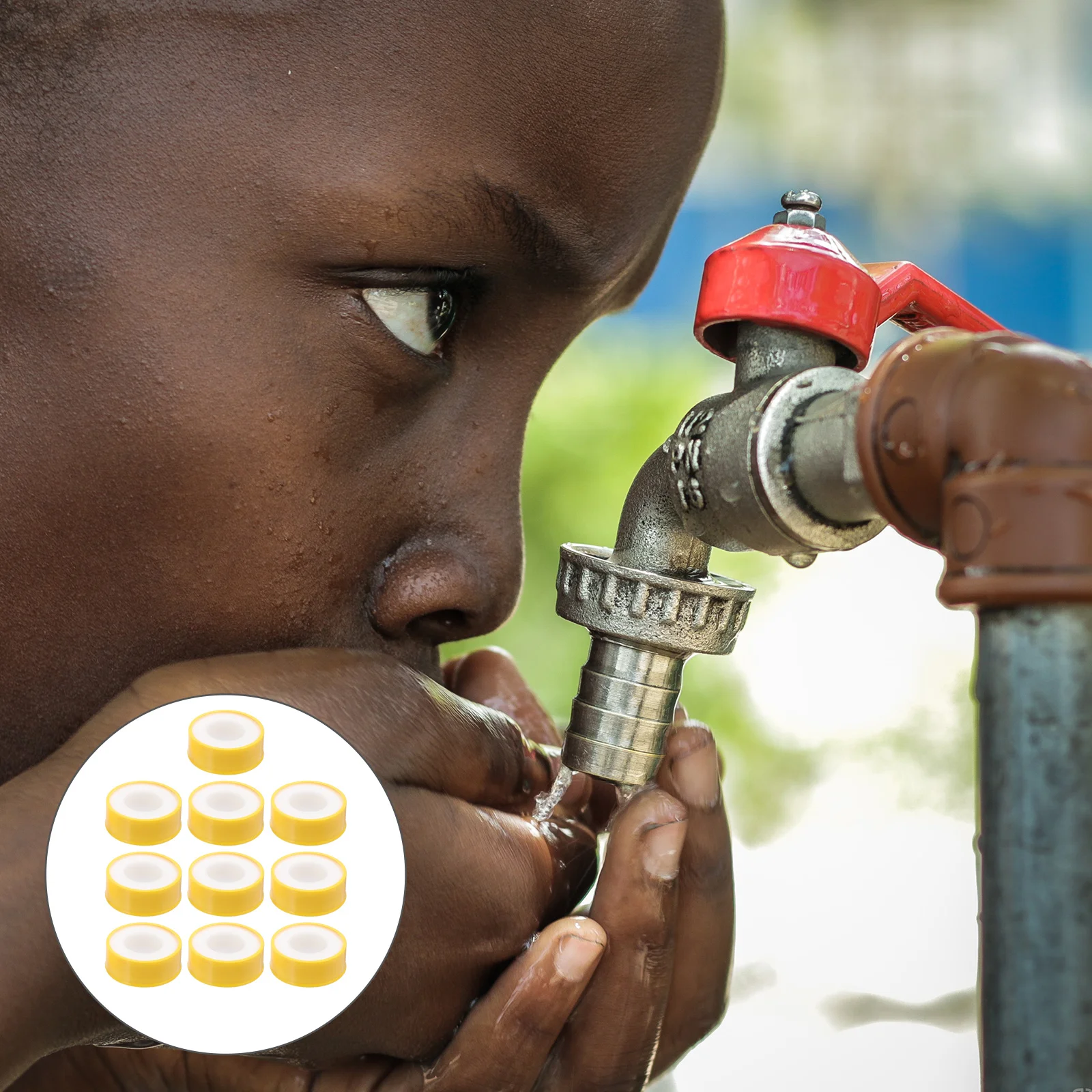 

10 Rolls Ptfe Thread Seal Waterproof Sealing For Pipes Leak Proof Plumbers Duct Sealant Tape For Home Plumbing Fixtures Flex