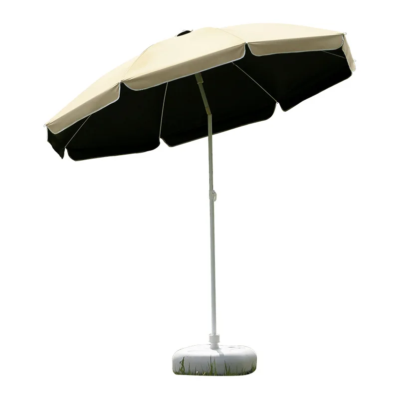 1PC Large Tilting Outdoor Sun Umbrella, Heavy Duty Commercial Stall Canopy with Crank Handle, Suitable for Beach, Patio, Festiva image 4