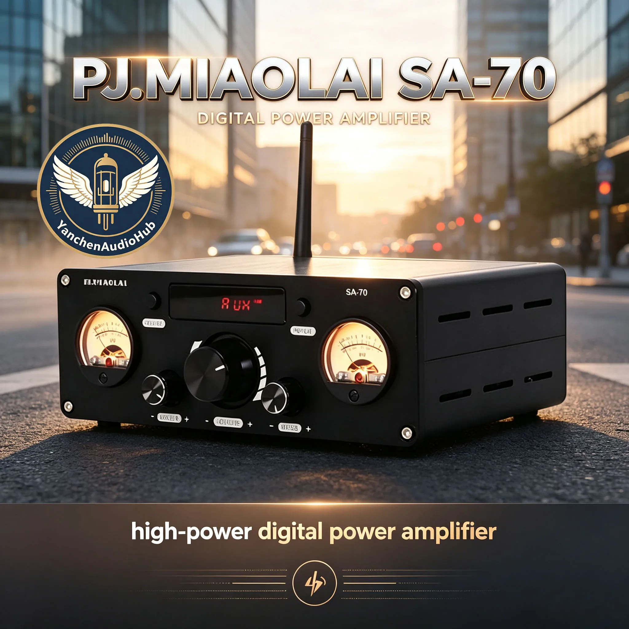 PJ.-SA‑70Digital Power Amplifier Bluetooth Module Fiber Coaxial Balanced Input Home Audio System CHN‑ 2027