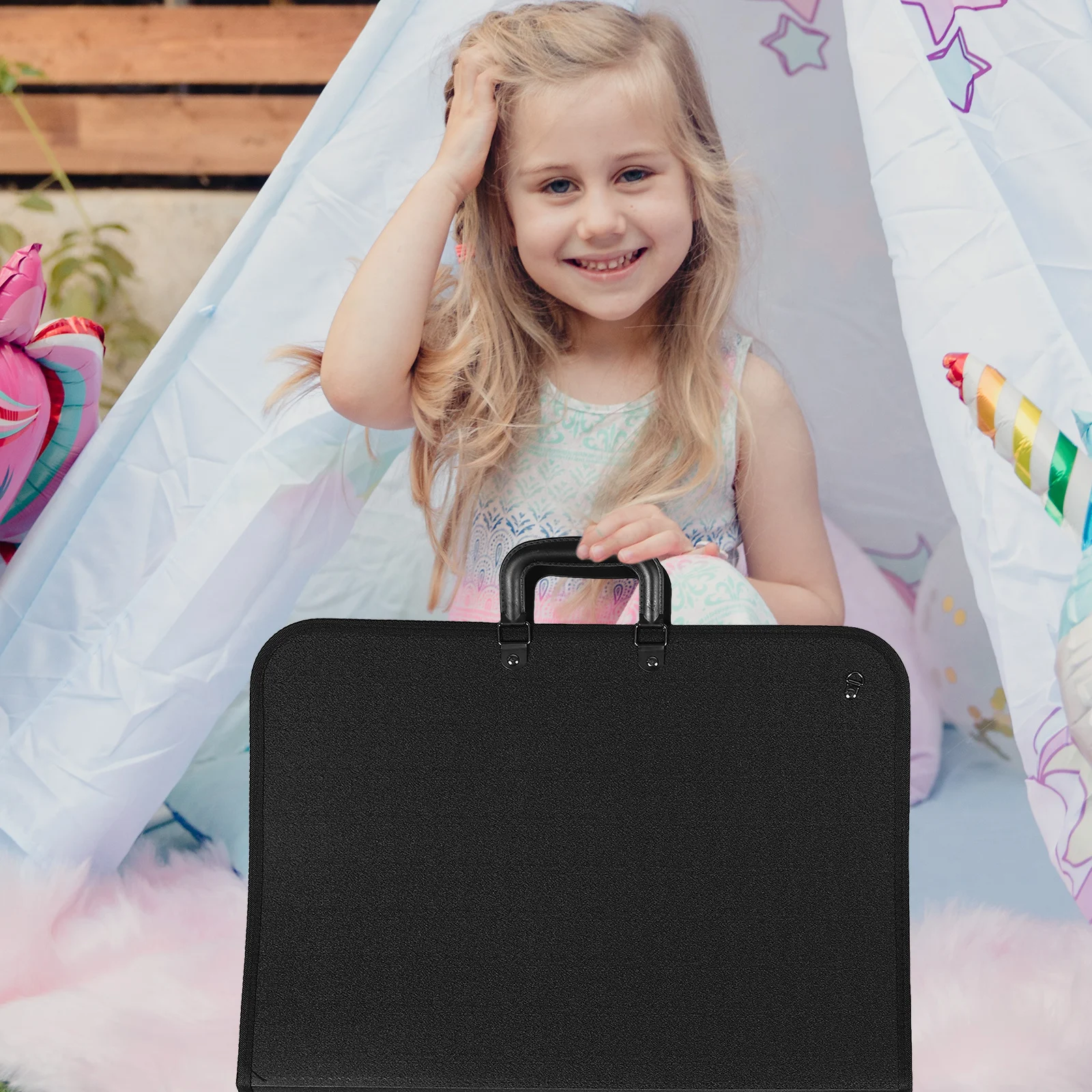 

Art Portfolio Bag Outdoor Sketching Waterproof Protector Carrying Storage Tote with Multifunctional Compartments and Comfortable