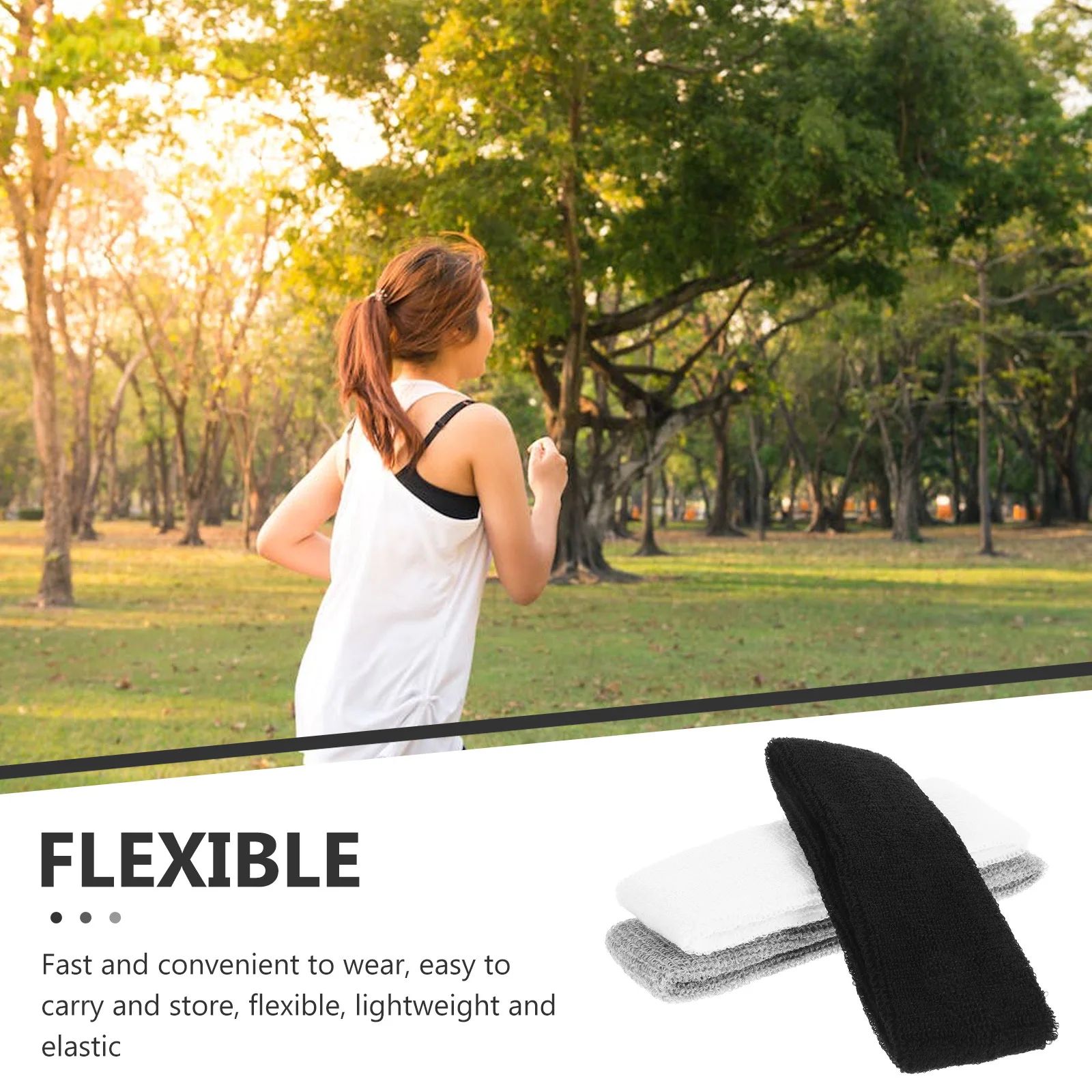 

6Pcs Sports Sweat Bands Breathable Athletic Headbands Women Flexible Lightweight Workout Accessories Yoga Hair Bands