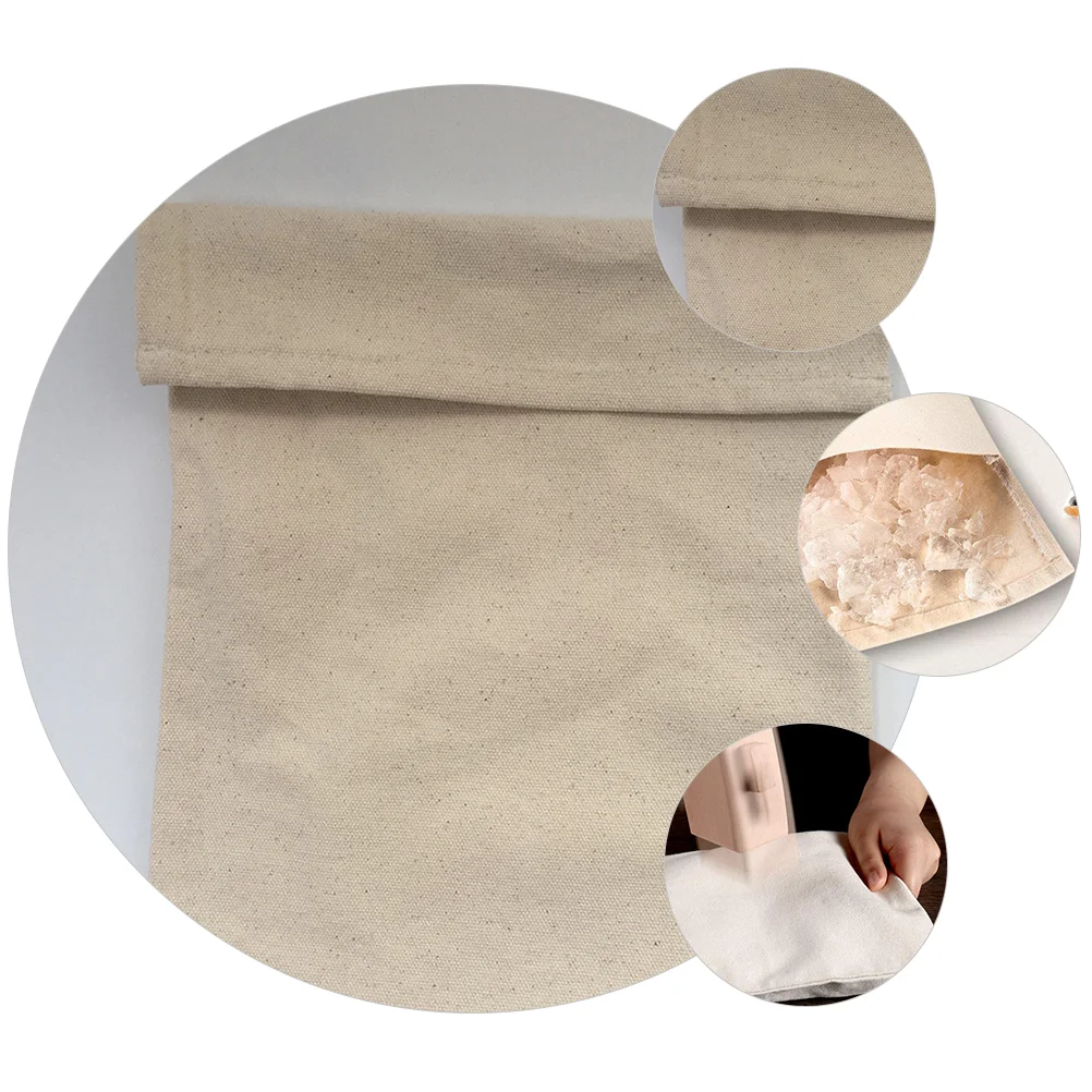 1Pc Cocktail Lewis Bag Dried Ice Bag Reusable Canvas Bag Canvas Bag Ice Crusher Mojitos Ice Bag