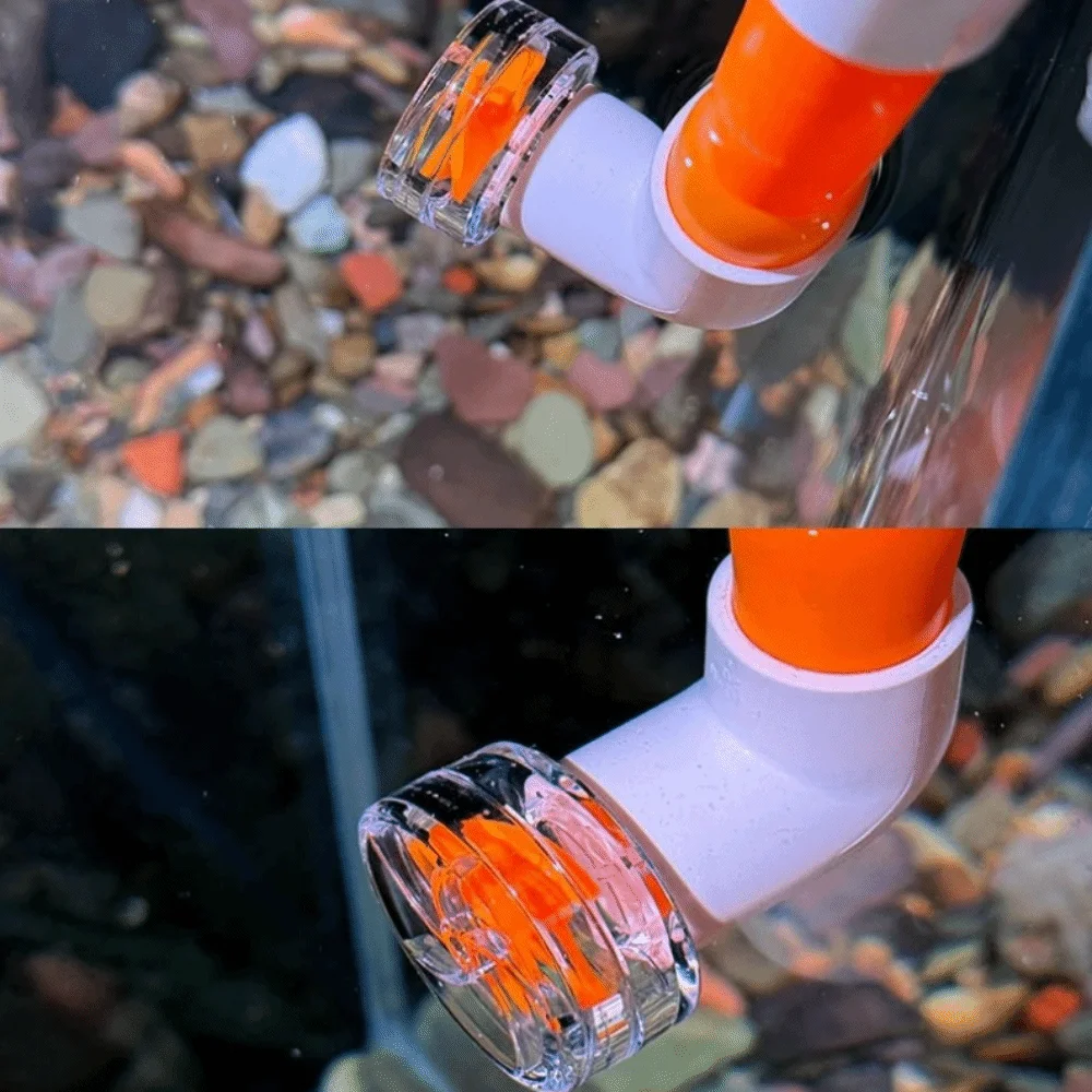 Plastic Wave Maker Nozzle 360° Rotatable Orange Aquarium Outlet Fitting DIY Water Circulation Spout Freshwater Fish Tank