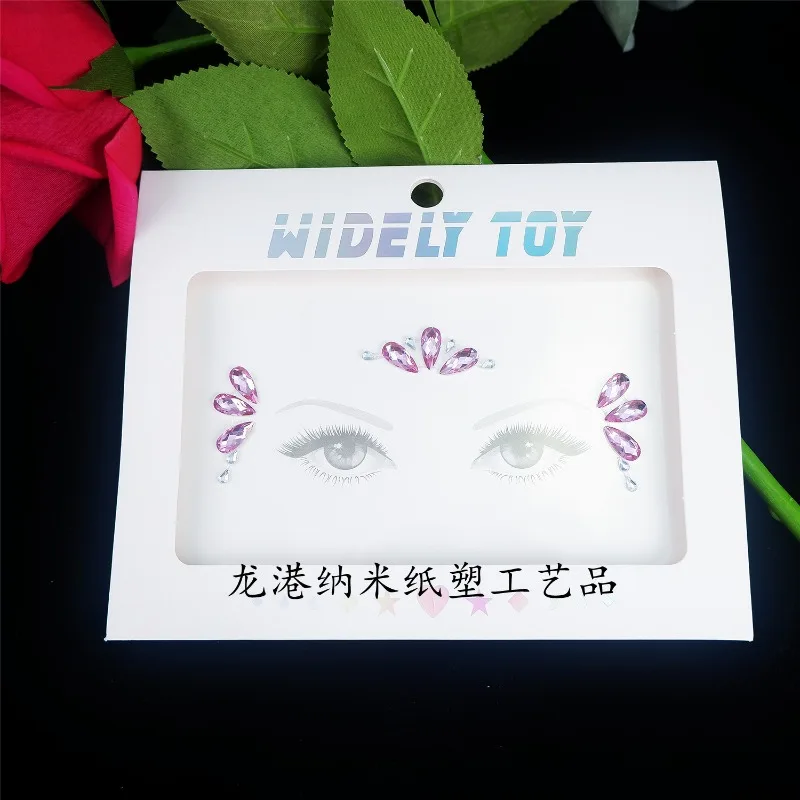 Sparkling Acrylic Rhinestone Face Stickers Waterproof Temporary Tattoo DIY Diamond Body Art for Party Cosmetic High Quality view 2