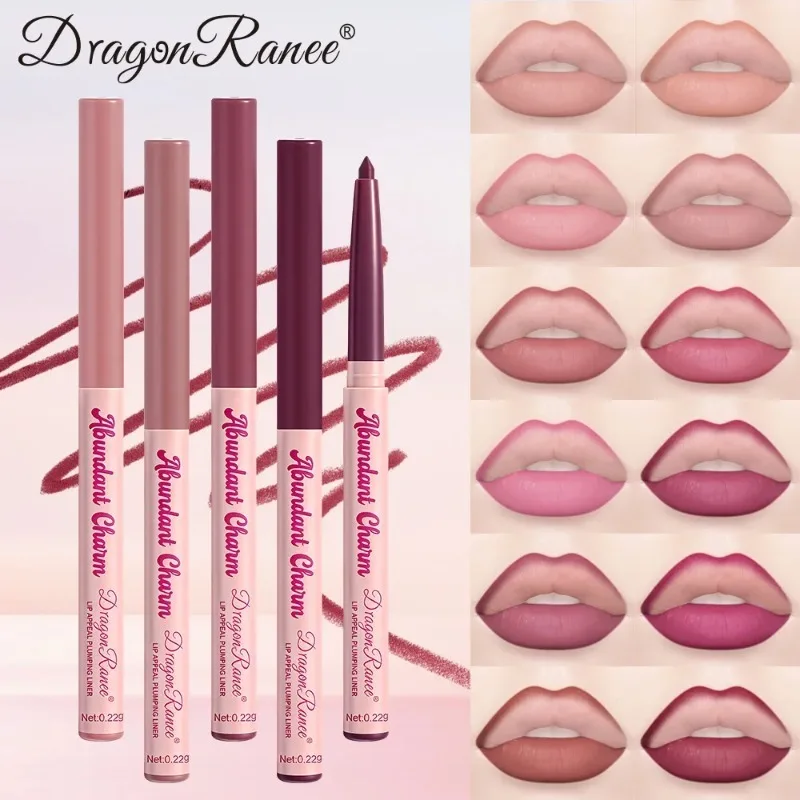 12 Colors Matte Lip Liner Pen Long Lasting Waterproof Non-Sticky Lipliner Velvet Lip Contour Stick Outline Smooth Natural Makeup