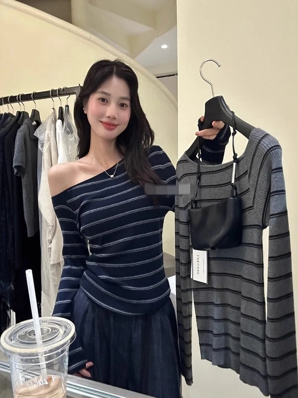 

Ele ey, кружевной вязаный свитер, женский длинный свитер Sve Base irt, облегающий топ для осени, новая повседневная одежда