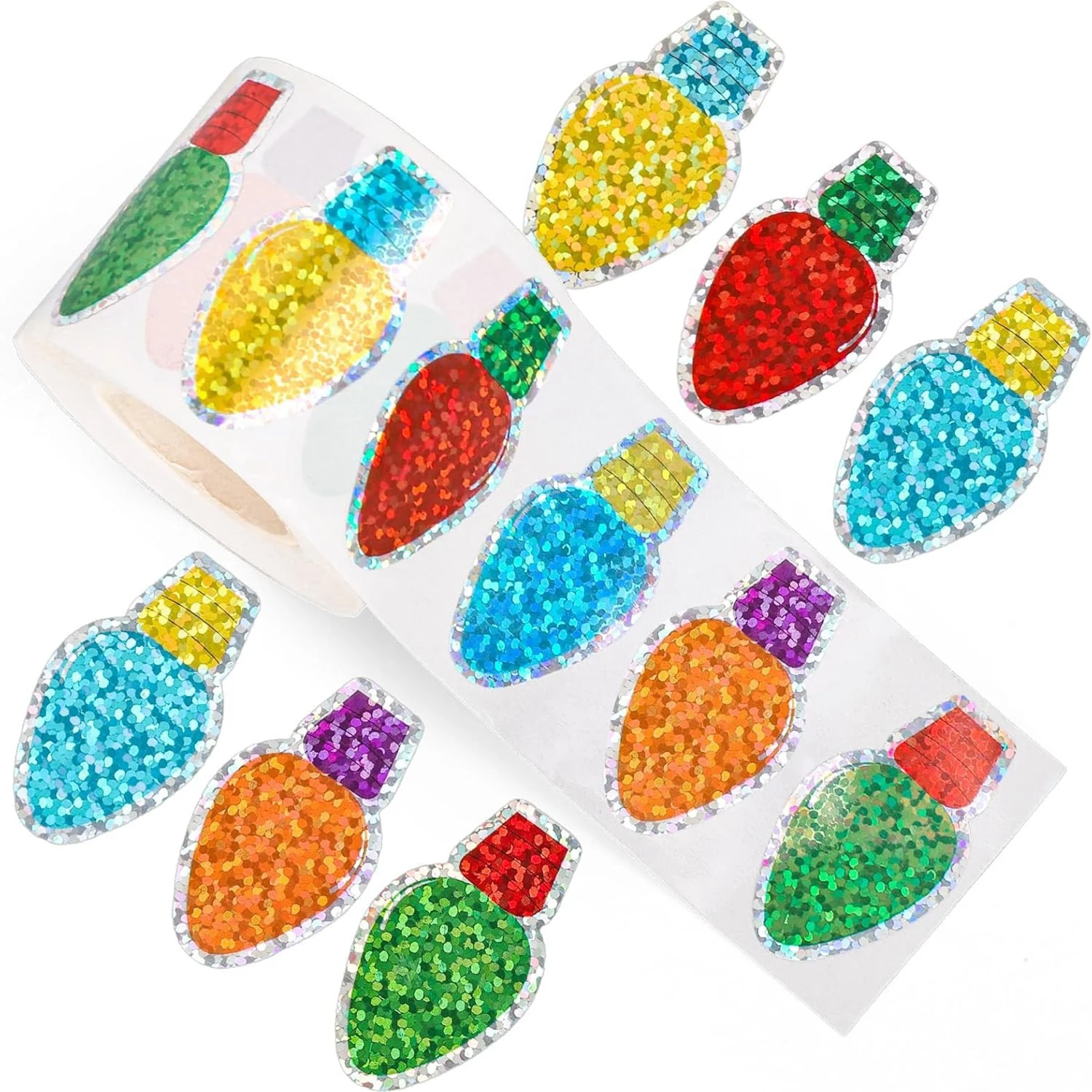 

100-500pcs Glittering Colorful Sticker Party Gift Wrapping Label Sticker Children Reward Stickers Scrapbook Stationery