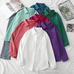 Tunique en Velours Côtelé à Manches sulfpour Femme, Vêtement à lèvent, Disponible en Blanc, Nouvelle Collection 2024