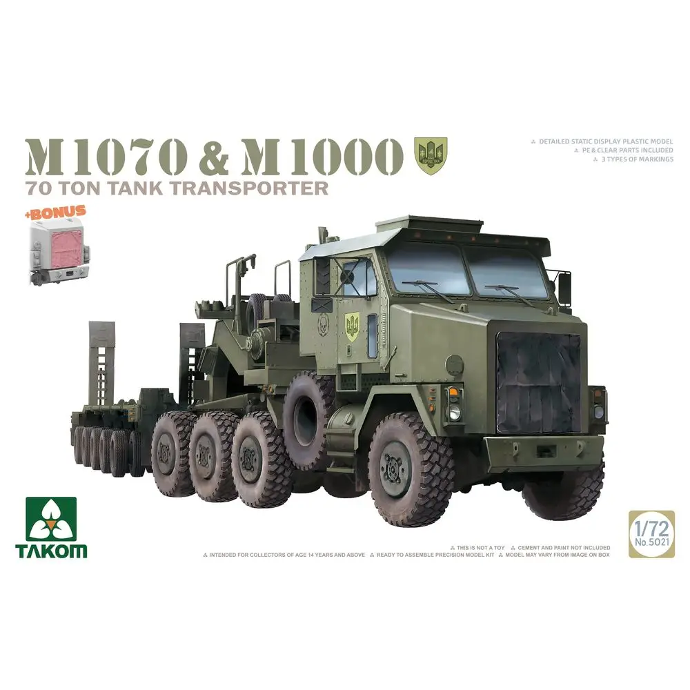 

TAKOM 5021 1/72 M1070 & M1000 70 Ton Tank Transporter - Scale Model Kit