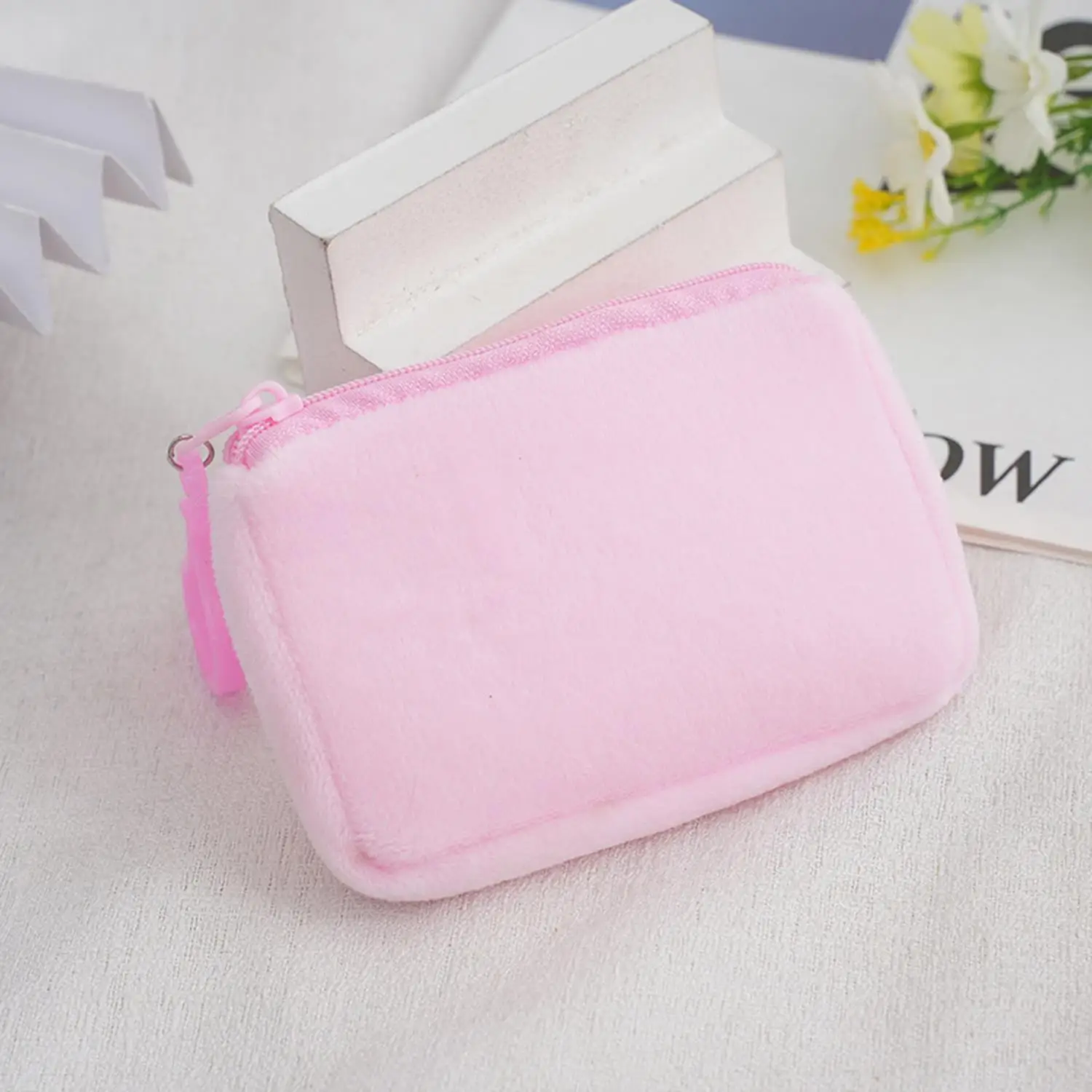 Portamonete in peluche Kawaii Bubbles carine Mini portafoglio corto Buttercup Blossom Borsa da donna con cerniera Borsa per soldi piccola