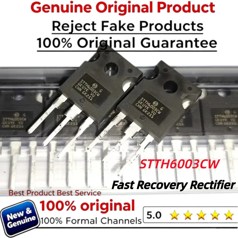 5-10-20pcs 100% New Imported Original STTH6003 STTH6003CW  Fast Recovery Rectifier 60A 300V TO-247