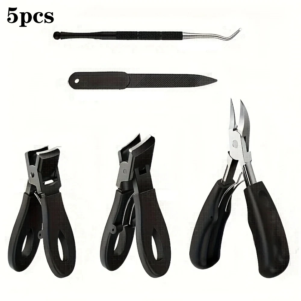

Nail clippers set of 5 pieces, ultra-sharp and sturdy stainless steel nail and toenail scissors, nail clippers and nail clippers
