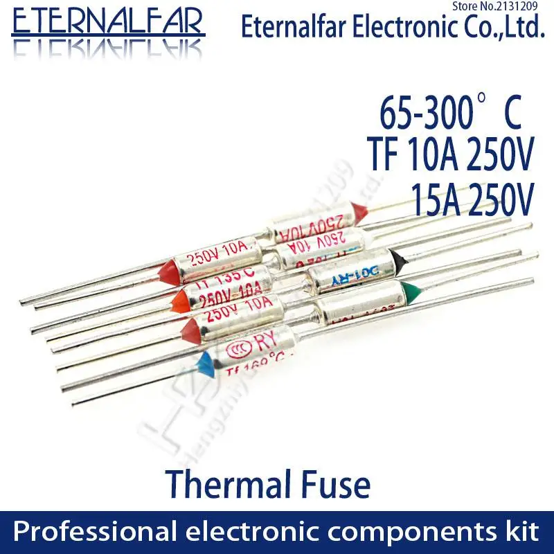 Tf-温度制御スイッチ,温度ヒューズ,ry 10a 15a 250v,121 125 130 133 140 142 145 150 152 155 157 160 ℃