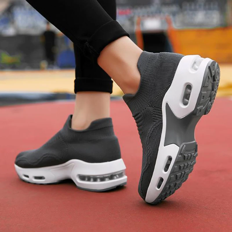 Atmungsaktives Mesh Sport Schuhe für Frauen, Flache Weibliche Tennis Schuhe mit Plattform für Sport, Frühling und Herbst