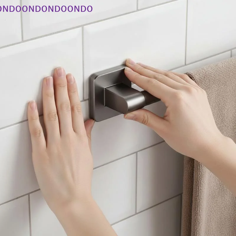 Self Adhesive No Drill Towel Bar Wall Mounted Single Rod Towel Rack Bathroom Hanging Holder For Shower Room Washroom Use