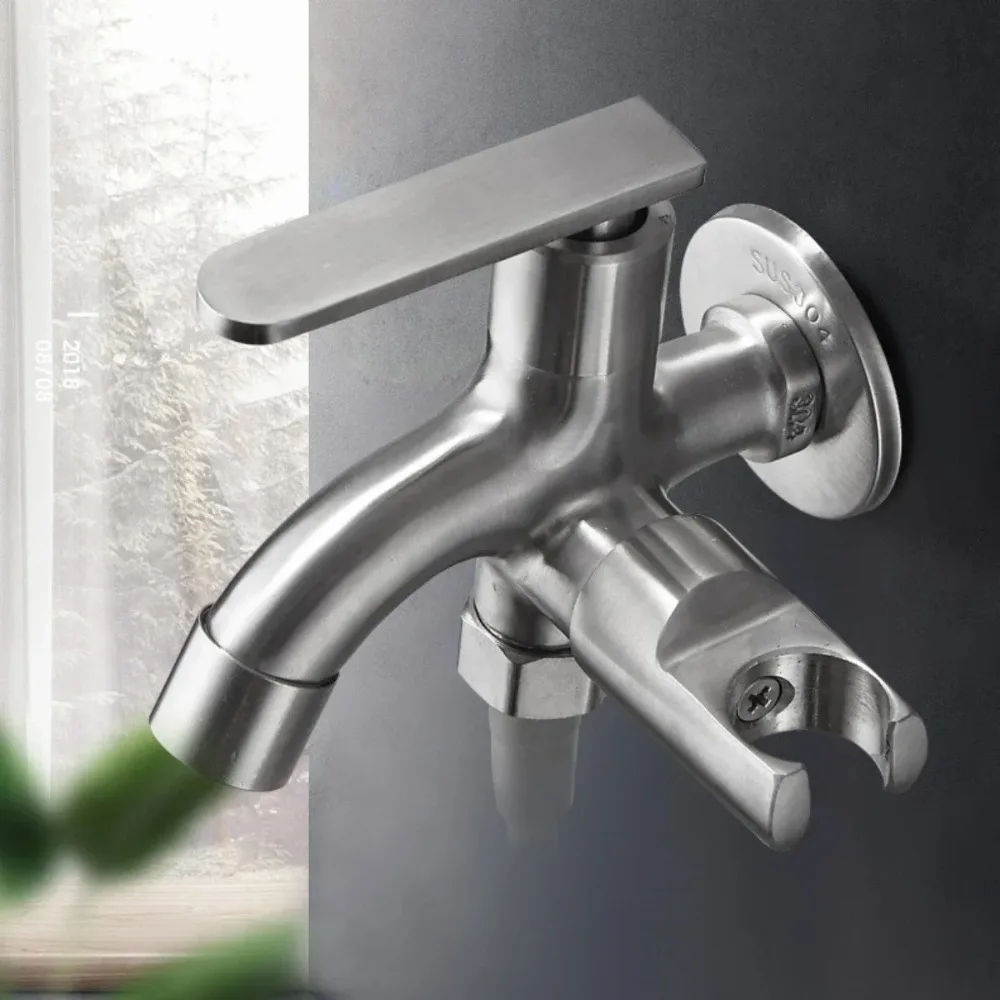 Stainless Steel Toilet Bidet Spray Set 1 In 2 Out Multi-functional Shattaff Shower High Pressure Handheld Faucet view 3