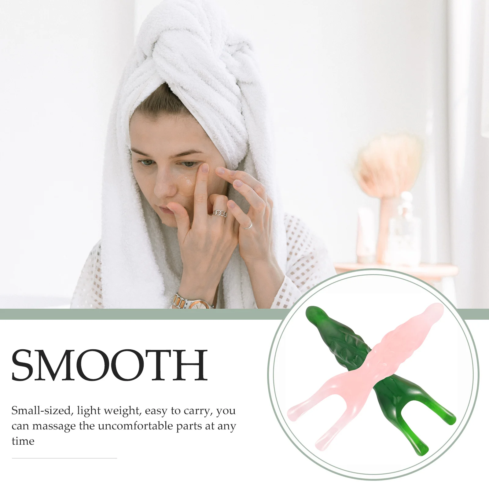 

2pcs Massage Scraping Tool For Face Neck Body Acupoint Therapy Portable Guasha Board Resin Massage Plate Home Travel Health Care